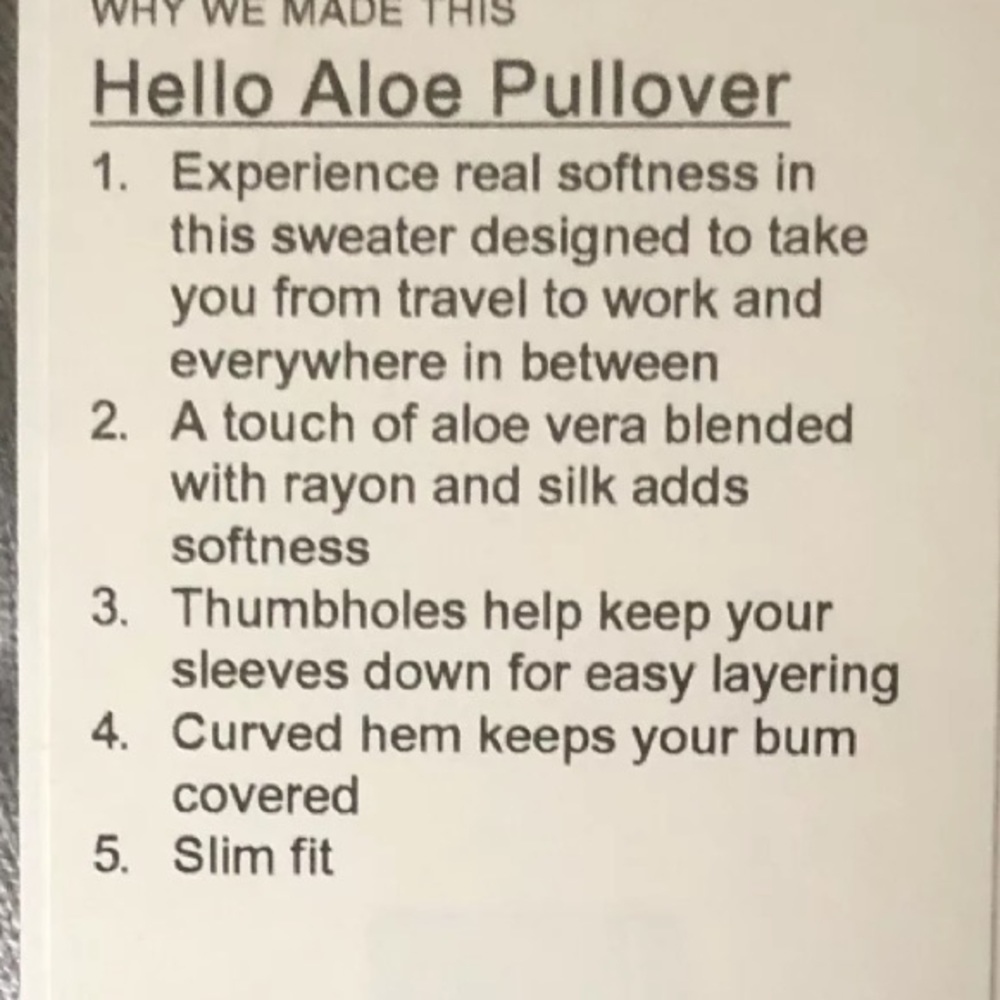 Hello aloe pullover lululemon Figue antoinette - Picture 7 of 8